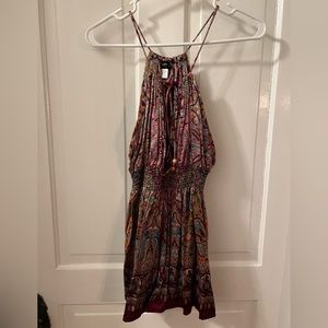Advance Apparels sleeveless multicolored patterned top, silky texture, free size